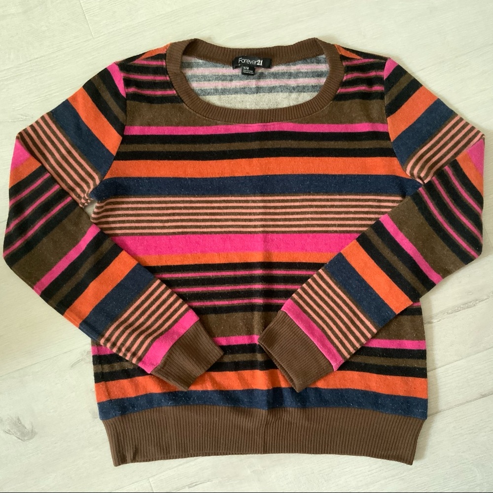 M Vintage Forever 21 Grunge Striped Sweater